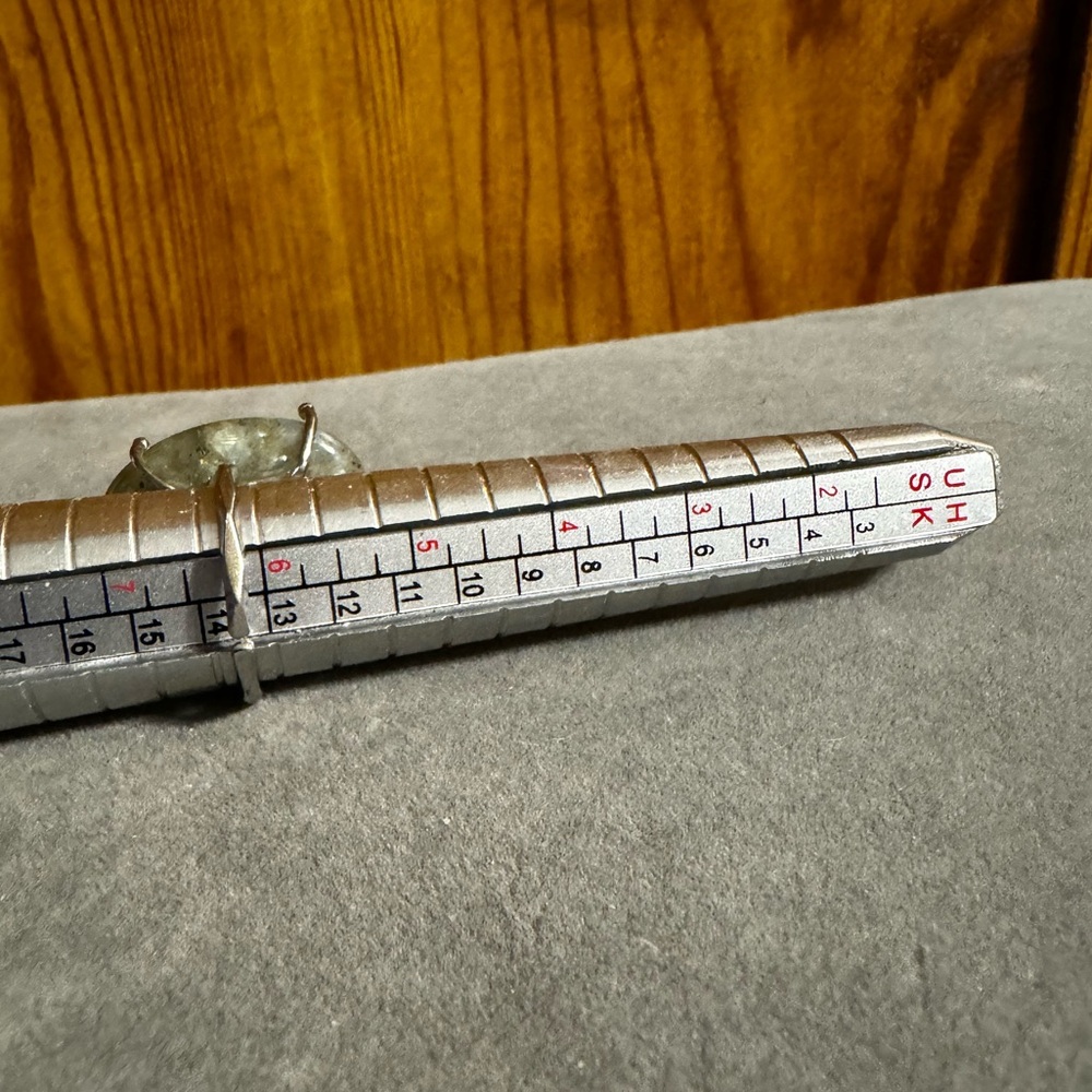 Labradorite Adjustable, Silver Tone Ring - image 5